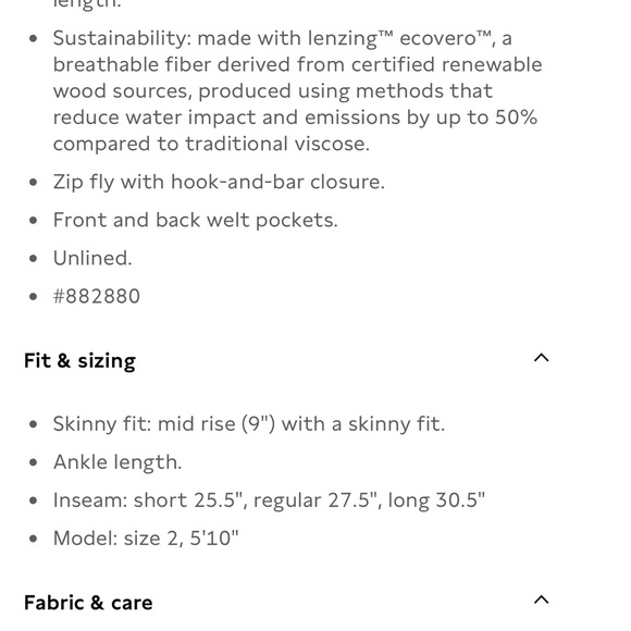 NWT : Banana Republic SLOAN HIGH-RISE FULL-LENGTH PANT - Picture 3 of 5